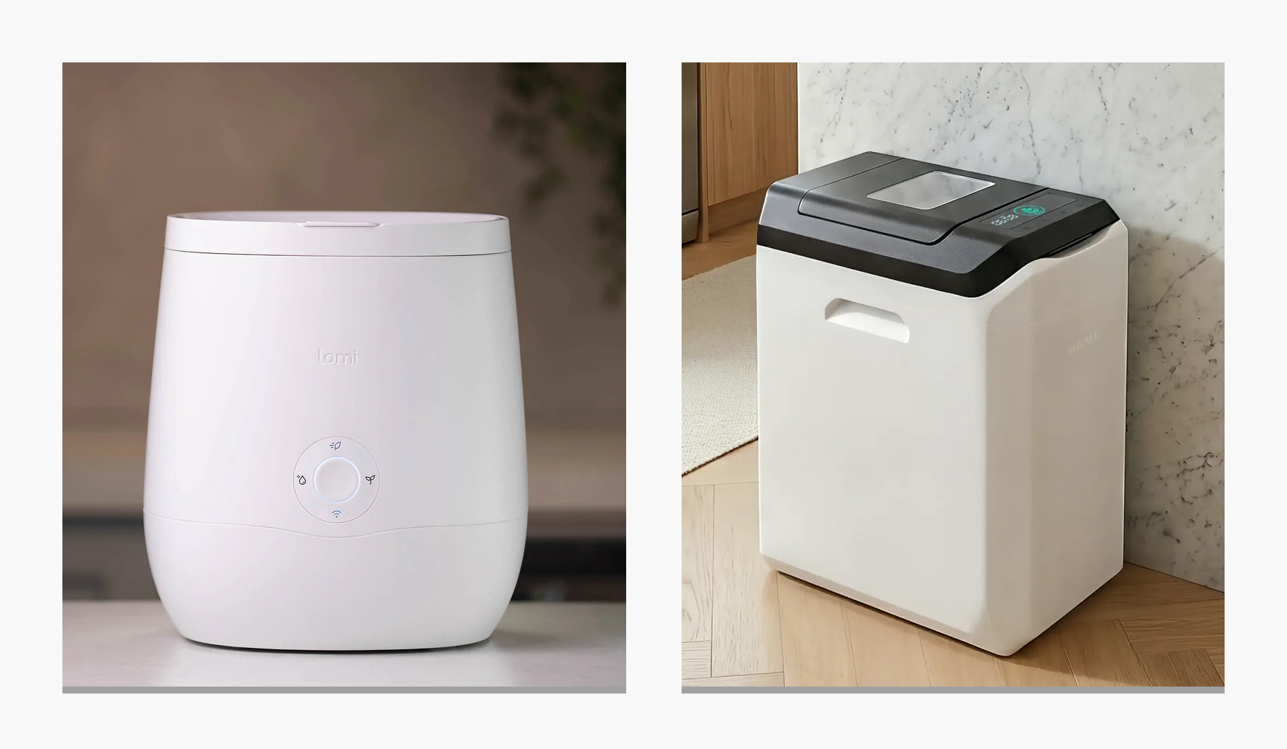 GEME Terra 2 best indoor composter vs. Lomi dehydrator kitchen comporter carbon filter